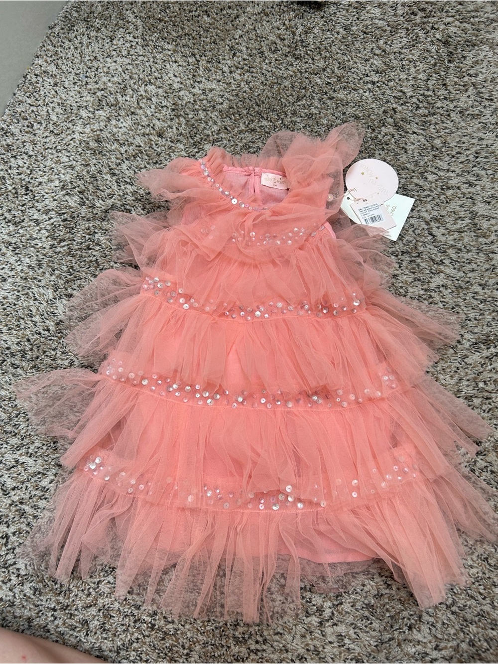 Tutu du Monde Bébé Alchemy Tulle Dress in Coral Almond - New with Tags!